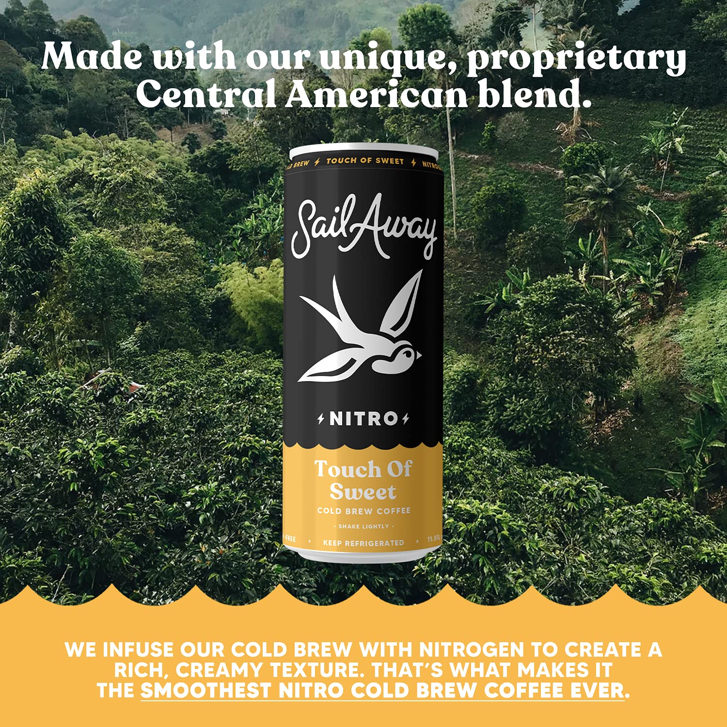 Sail Away Cold Brew Nitro Coffee, Touch of Sweet, 11.5oz (Pack of 12) - Image 5
