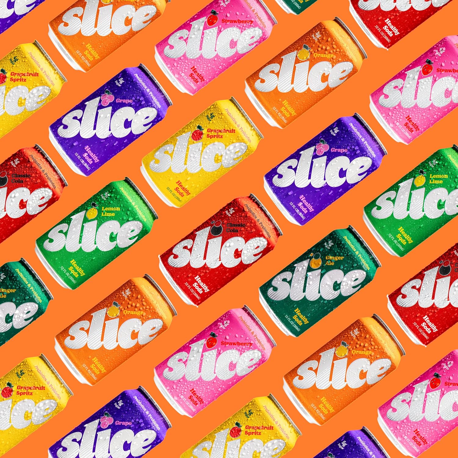 Slice Prebiotic & Probiotic Soda Pop, Orange, 12oz (Pack of 12) - Image 6