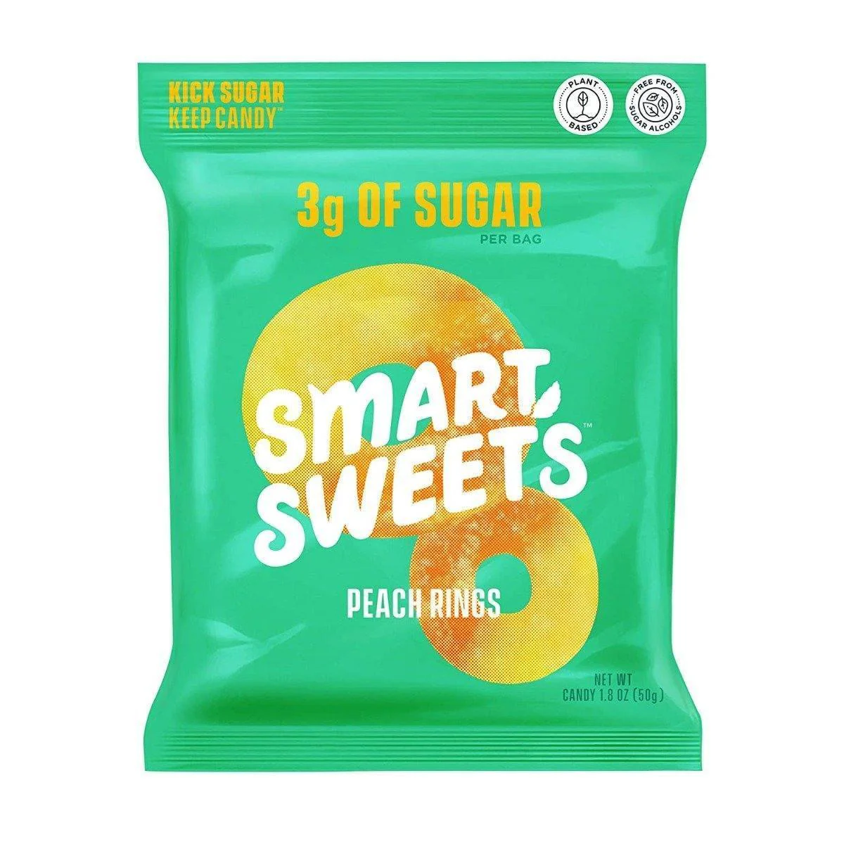 Smart Sweets Candy, Peach Rings, 1.8oz - Multi Pack