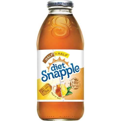 Snapple Diet Half n Half, 16 fl oz Glass Bottles - Pack of 12