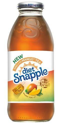 Snapple Diet Mango, 16 fl oz Glass Bottles - Pack of 12