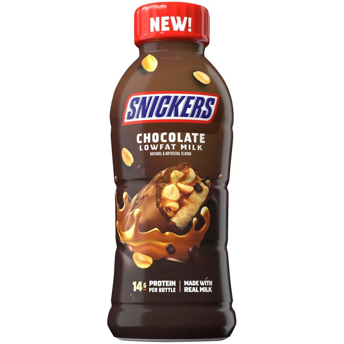 SNICKERS Chocolate Lowfat Milk 14 fl oz (Pack of 12)