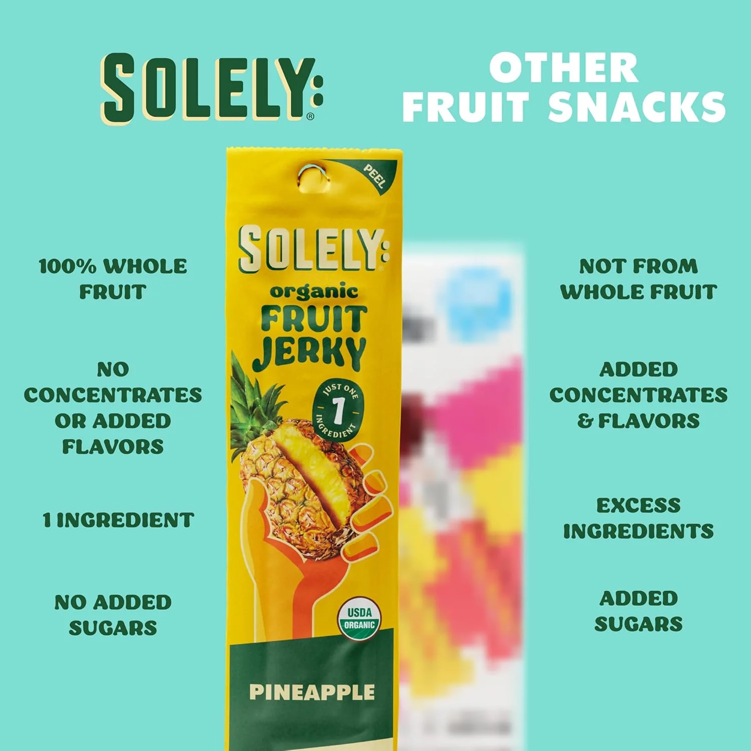 Solely Organic Fruit Jerky, Pineapple, 0.8oz (Pack of 12) - Image 5