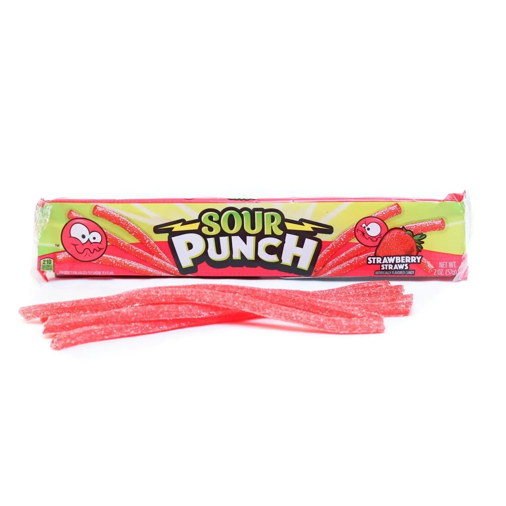 Sour Punch Chewy Candy Straws, Strawberry, 2oz (Pack of 24) - Image 2