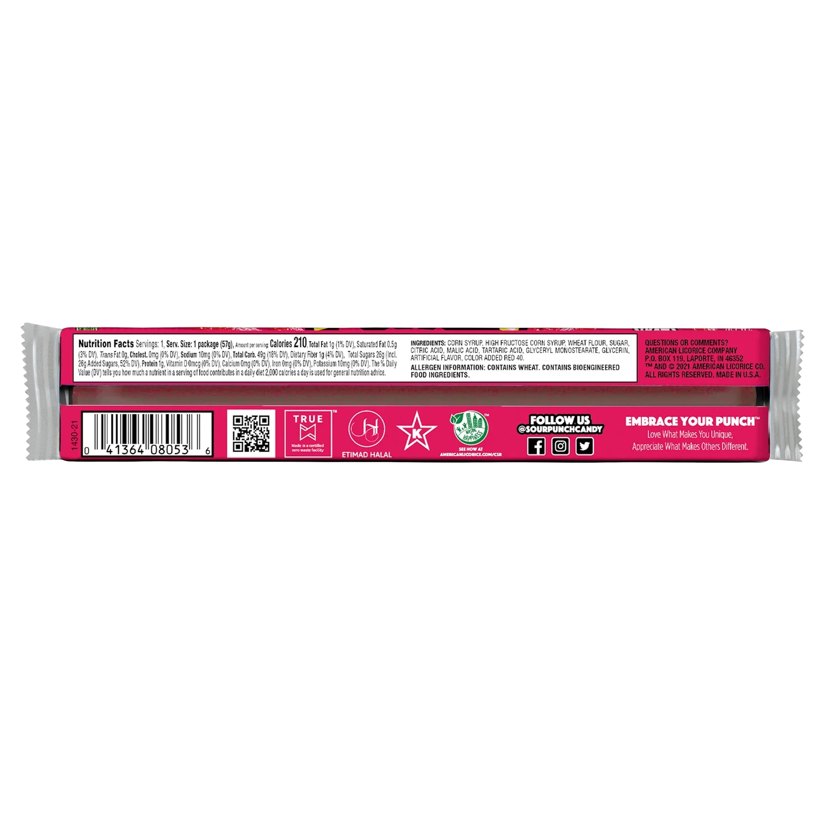 Sour Punch Chewy Candy Straws, Strawberry, 2oz (Pack of 24) - Image 4