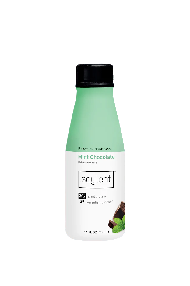 Soylent Meal Replacement Drink, Mint Chocolate, 14 oz Bottles, 12 Pack
