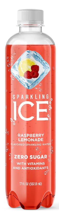 Sparkling Ice Naturally Flavored Sparkling Water, Raspberry Lemonade, 17 oz (Pack of 12)