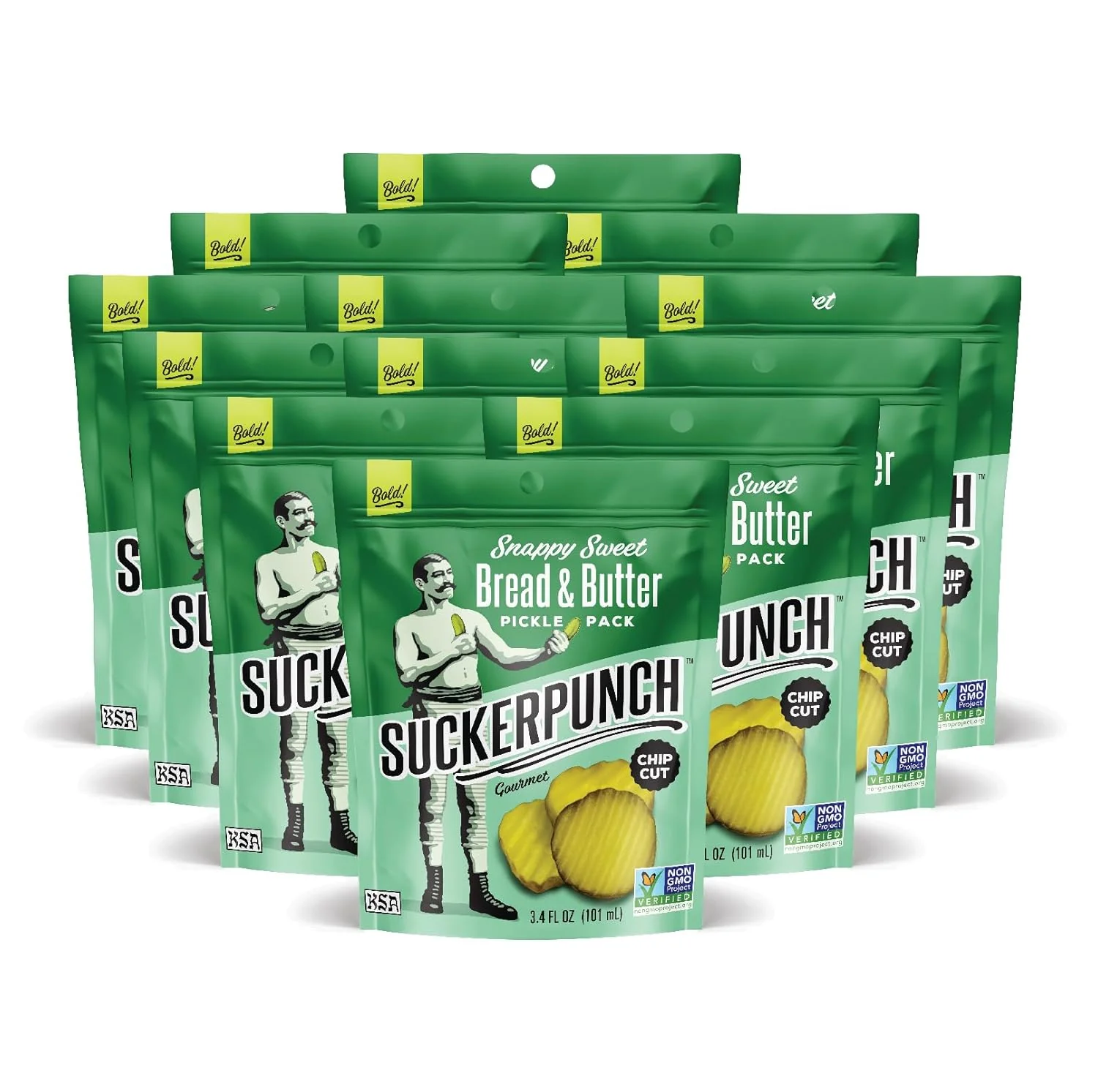 SuckerPunch Gourmet Dill Pickles, Snappy Sweet Bread & Butter, 3.4oz (Pack of 12) - Image 5