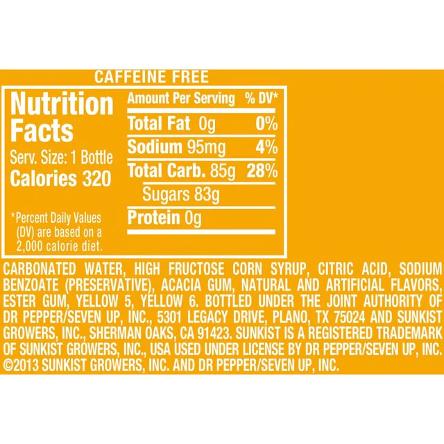 Sunkist Soda, Pineapple, 20oz (Pack of 24) - Image 2