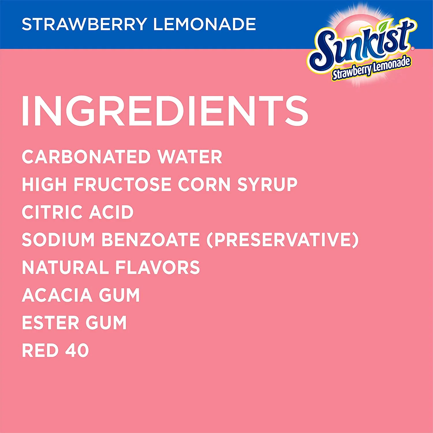 Sunkist Soda, Strawberry Lemonade, 12oz - Multi-Pack - Image 3