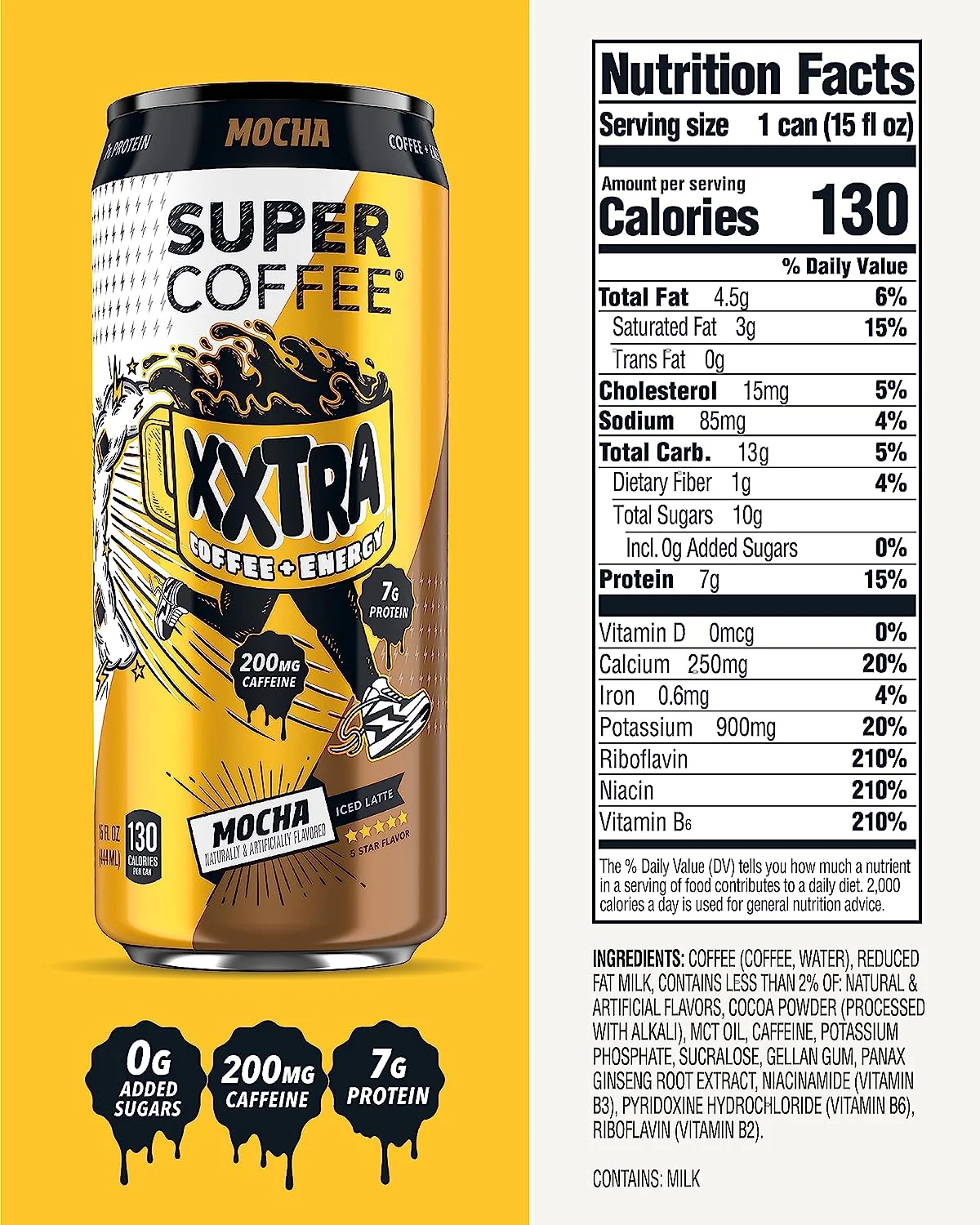 Super Coffee XXTRA, Mocha, 15oz (Pack of 12) - Image 2