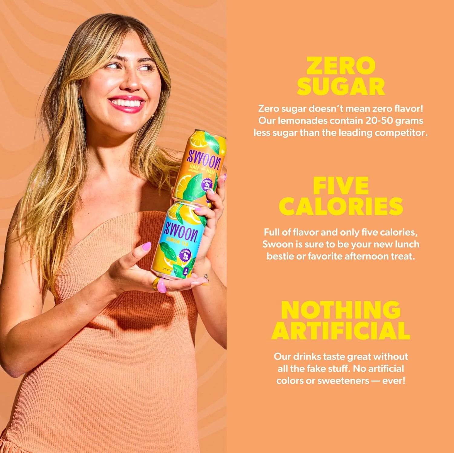 SWOON Sugar Free Iced Tea, Peach, 12oz (Pack of 12) - Image 3