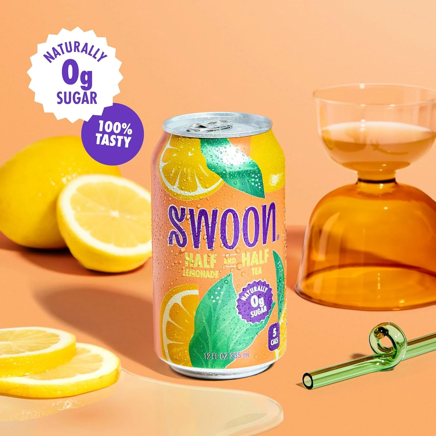 SWOON Sugar Free Lemonade, Half & Half, 12oz (Pack of 12) - Image 3