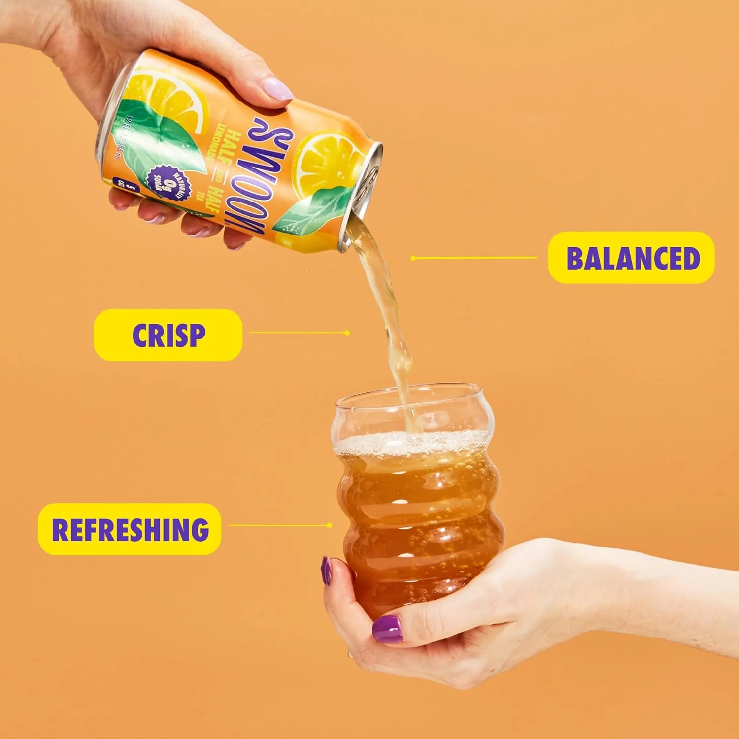 SWOON Sugar Free Lemonade, Half & Half, 12oz (Pack of 12) - Image 5