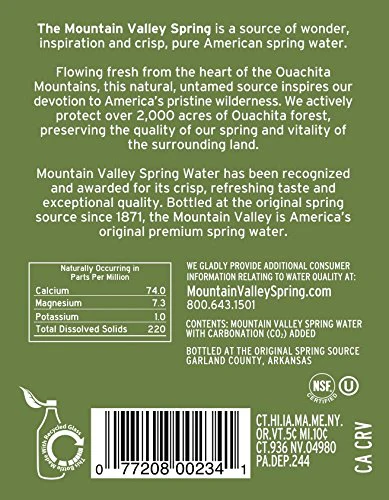 The Mountain Valley Sparkling Spring Water, 1 Liter (Pack of 12) - Image 3