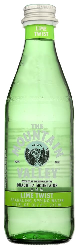 The Mountain Valley Sparkling Spring Water, Lime Twist, 333ml (11.3oz) (Pack of 12)