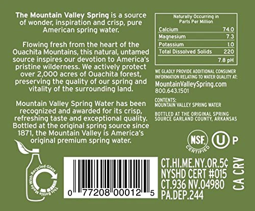 The Mountain Valley Still Spring Water, 333ml (11.3oz) (Pack of 24) - Image 5