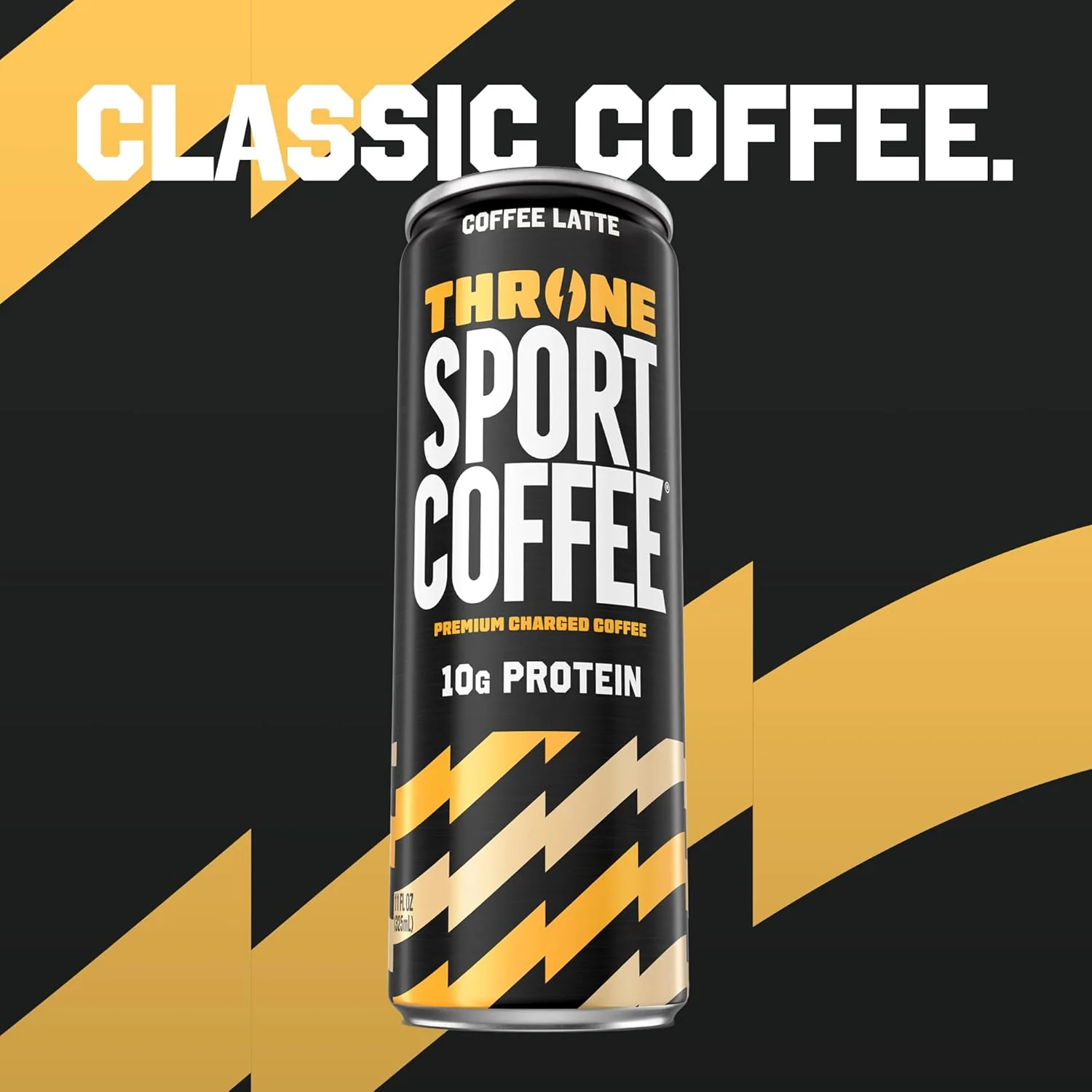 Throne Sport Cold Brew Coffee 10g Protein, Coffee Latte, 11oz (Pack of 12) - Image 4