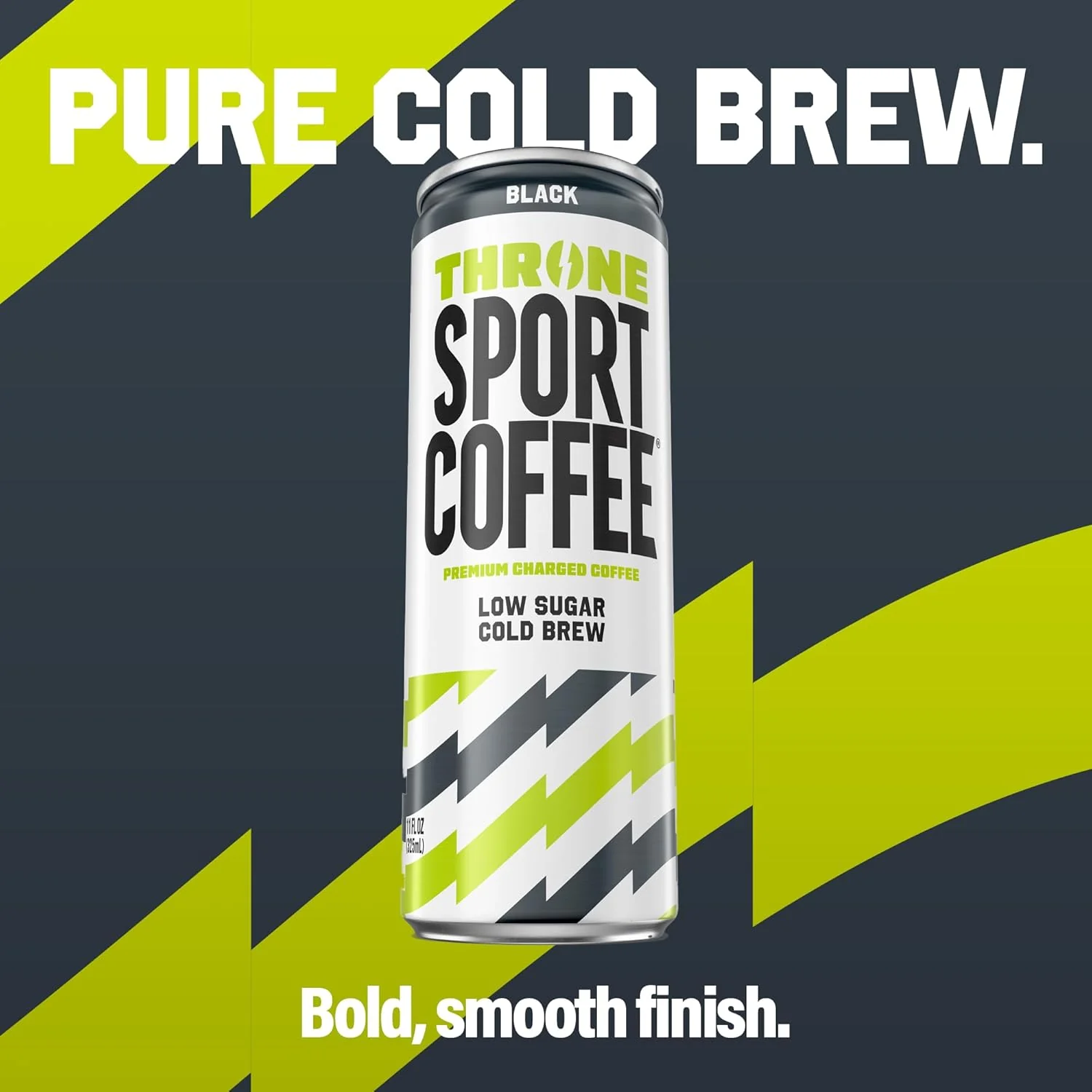 Throne Sport Cold Brew Coffee, Black, 11oz (Pack of 12) - Image 3