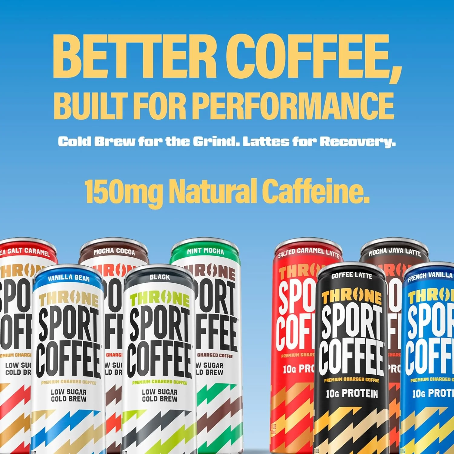 Throne Sport Cold Brew Coffee, Black, 11oz (Pack of 12) - Image 5