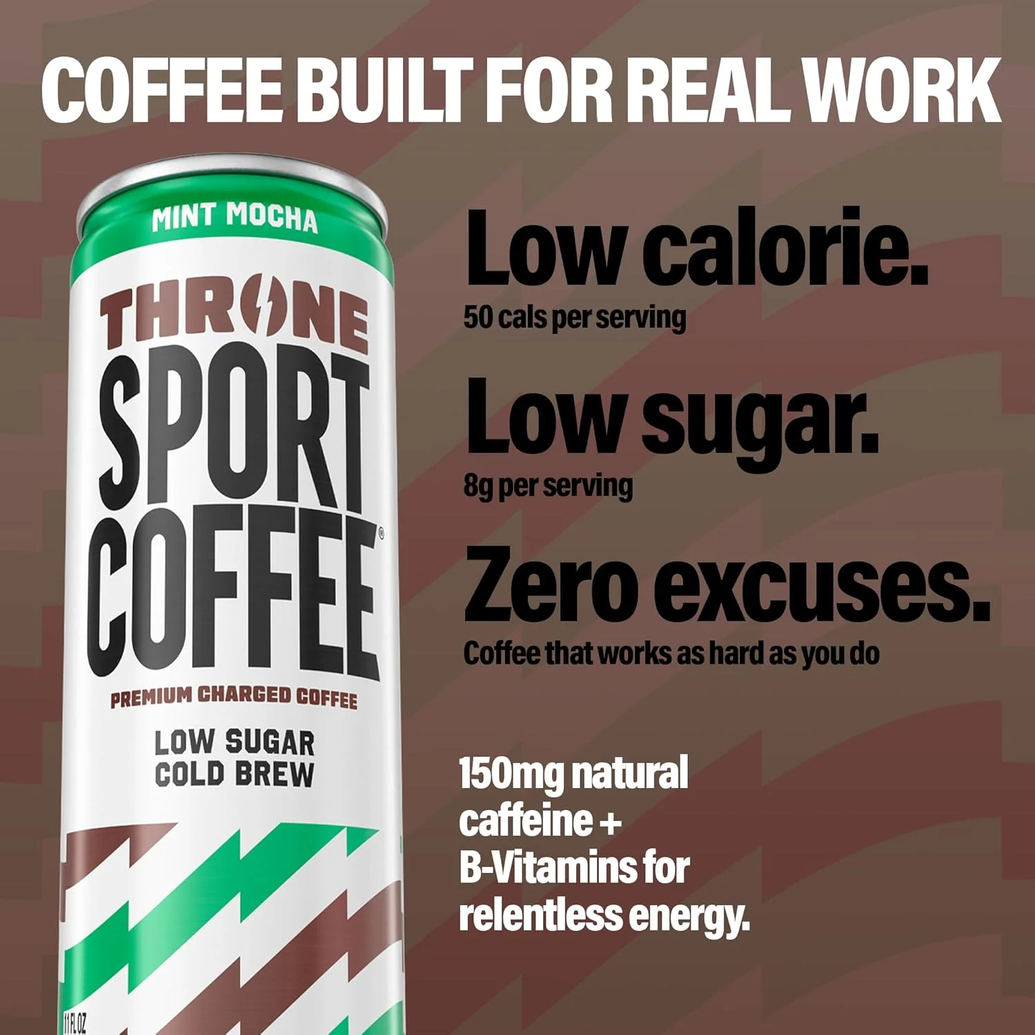 Throne Sport Cold Brew Coffee, Mint Mocha, 11oz (Pack of 12) - Image 3