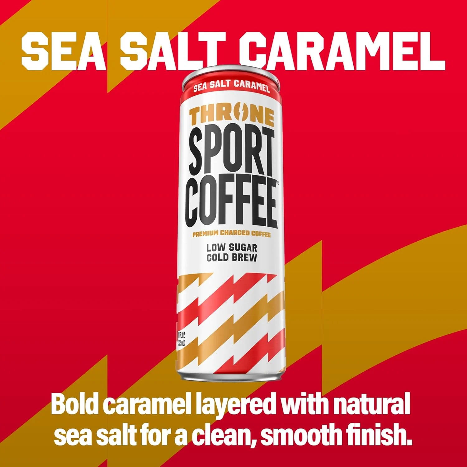 Throne Sport Cold Brew Coffee, Sea Salt Caramel, 11oz (Pack of 12) - Image 4