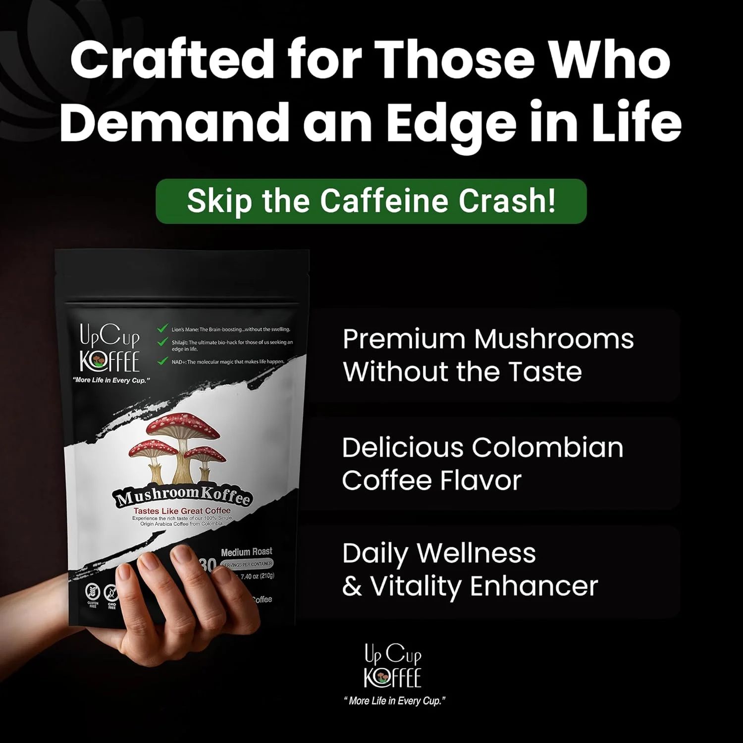 UpCup Koffee Functional Ground Mushroom Coffee - Multi-Pack - Image 3