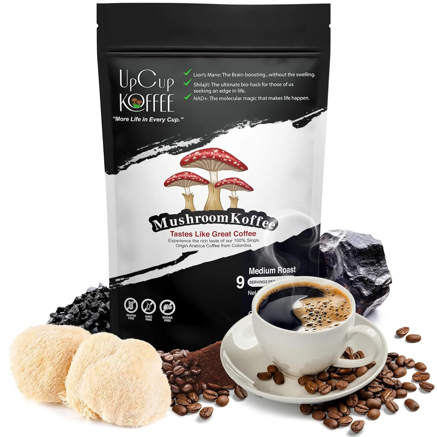 UpCup Koffee Functional Ground Mushroom Coffee - Multi-Pack - Image 8