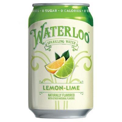 Waterloo Sparkling Water, Lemon Lime, 12oz (Pack of 24)